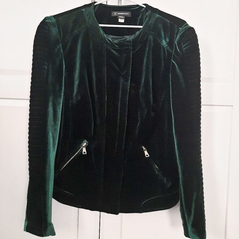 INC Emerald Green Velvet Jacket
